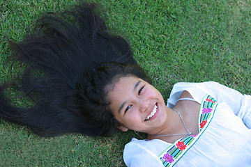 Image showing Asian girl with a wide smile