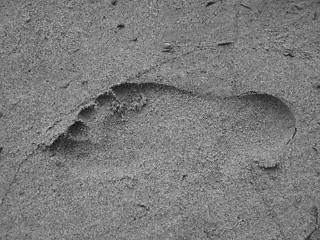 Image showing Footprint Black&White