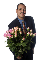 Image showing man with rose