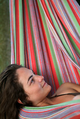 Image showing woman in hammock