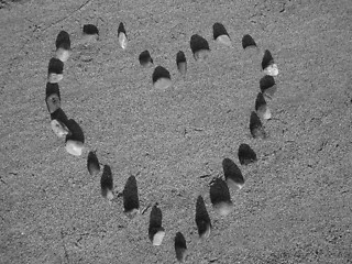 Image showing Heart in black&white