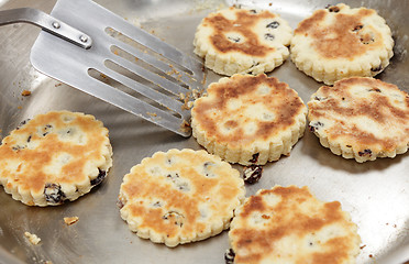 Image showing Welsh cakes cooking