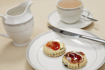 Image showing Afternoon tea with Welsh cakes