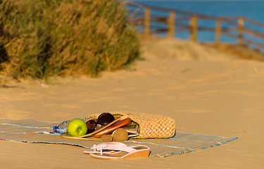 Image showing Beach still life