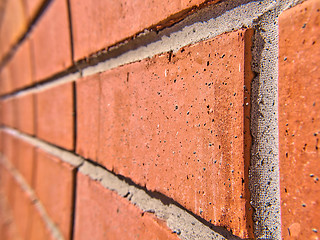 Image showing Red brick wall