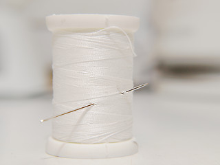 Image showing White thread on spool