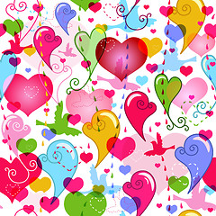 Image showing Seamless valentine vivid pattern