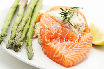 Image showing Stuffed salmon