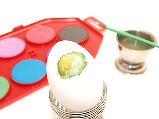 Image showing Painting eggs