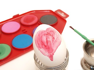 Image showing Painting eggs