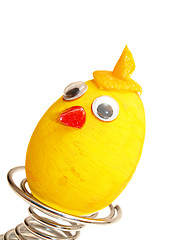 Image showing Yellow painted egg