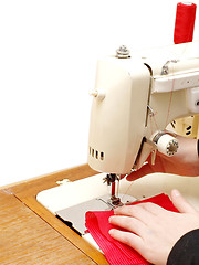 Image showing Sewing machine operator