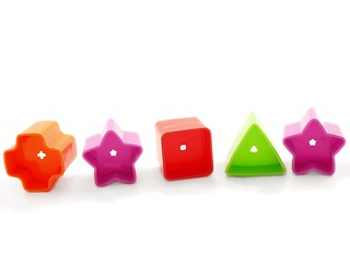 Image showing Plastic colored toys