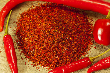 Image showing chili powder with fresh fruits