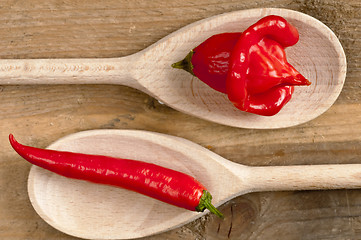 Image showing Chili Cayenne and bishop?s crown