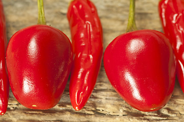 Image showing cascabel and Cayenne chili