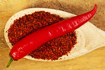 Image showing Chili Cayenne with chili powder