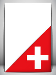 Image showing Switzerland Country Flag Turning Page