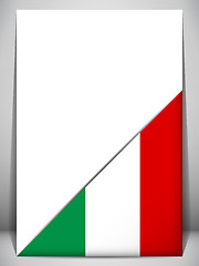 Image showing Italy Country Flag Turning Page