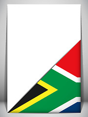 Image showing South Africa Country Flag Turning Page