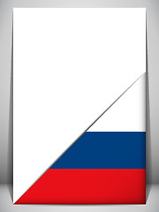 Image showing Russia Country Flag Turning Page