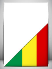 Image showing Mali Country Flag Turning Page