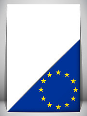 Image showing Europe Country Flag Turning Page