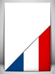 Image showing France Country Flag Turning Page