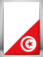 Image showing Tunisia Country Flag Turning Page