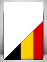 Image showing Belgium Country Flag Turning Page