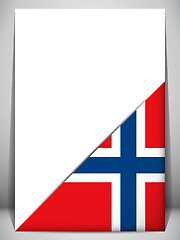Image showing Norway Country Flag Turning Page