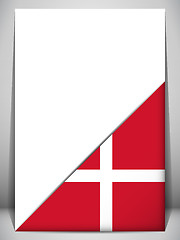 Image showing Denmark Country Flag Turning Page