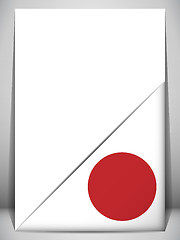 Image showing Japan Country Flag Turning Page