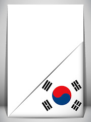 Image showing South Korea Country Flag Turning Page