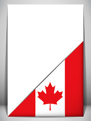 Image showing Canada Country Flag Turning Page