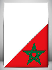 Image showing Morocco Country Flag Turning Page