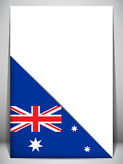 Image showing Australia Country Flag Turning Page