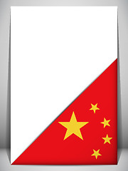 Image showing China Country Flag Turning Page