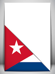 Image showing Cuba Country Flag Turning Page