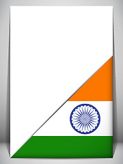 Image showing India Country Flag Turning Page