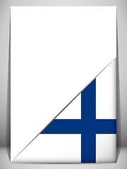 Image showing Finland Country Flag Turning Page