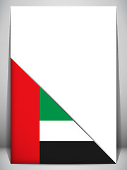 Image showing Emirates Country Flag Turning Page