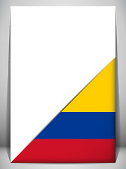 Image showing Colombia Country Flag Turning Page