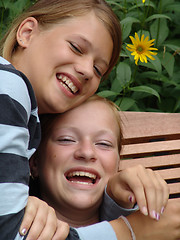 Image showing giggling teens