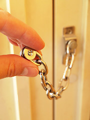 Image showing Steel door chain