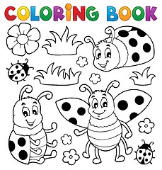 Image showing Coloring book ladybug theme 1