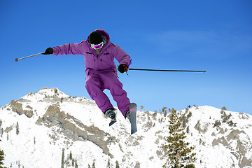 Image showing Skier jumping