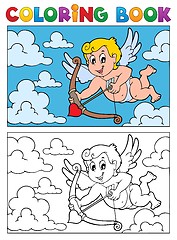 Image showing Coloring book with Cupid 2