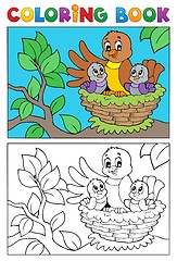 Image showing Coloring book bird image 5