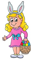 Image showing Easter theme girl